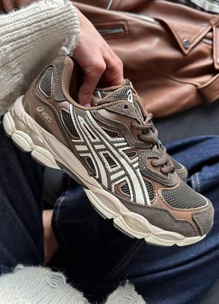 Кроссовки asics gel nyk black coffee