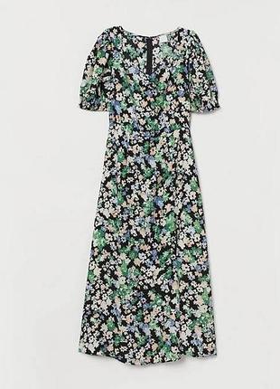 Легке аіскозне плаття в принт h&m