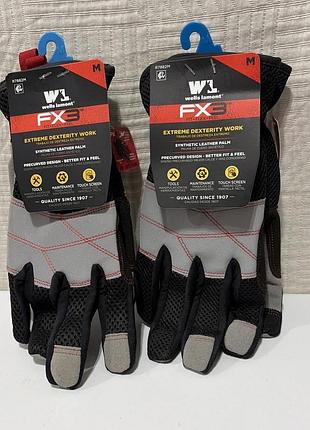 Рабочие перчатки wells lamont fx3 extreme dexterity, мужские, размер m, черные/светоотражающие