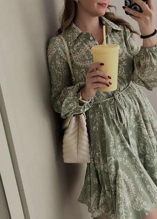 Коротка бавовняна сукня zara, розмір м