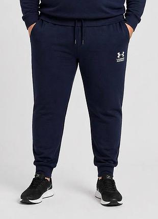 Штани under armour батал 3xl–5xl темно-сині спортивні джогери двонитка туреччина великі розміри