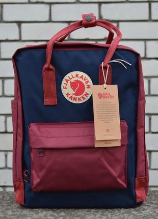 Рюкзак kanken classic burgundy / blue