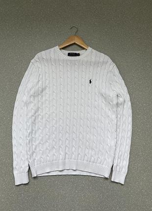 Свитер polo ralph lauren cable knit (вязаный свитер ральф)