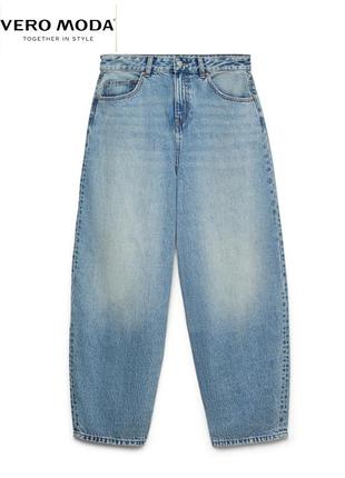 Vero moda новые джинсы barrel высокой посадкой 26/32 (s)