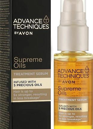 Сироватка-олія для волосся avon "драгоцінні олії" advance techniques supreme oils tretment serum 30 мл