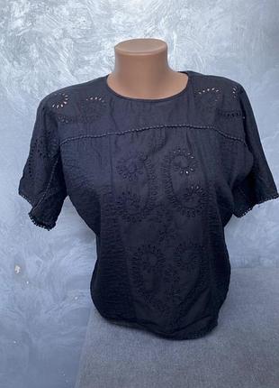 Котонновая блузка, футболка женская zara xs(34)