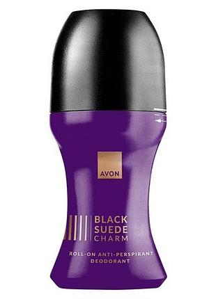 Дезодорант-антиперспирант с шариковым аппликатором avon black suede charm 50 мл
