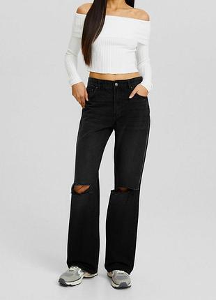 Джинси bershka  wide leg чорні