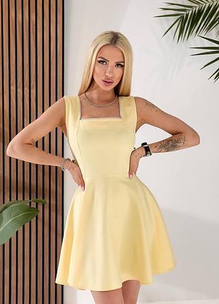 Платье женское коктейльное праздничное лимонное 42,44,46,48 р