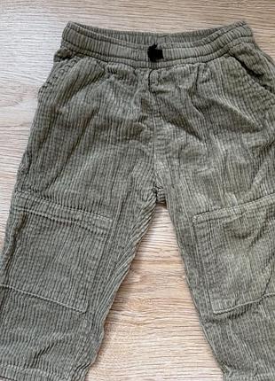 Вельветові брюки штані  zara 18-24 міс (92 см).