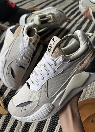 Кросівки нові жіночі puma rs x оригінал 41 26,5 см бежеві масивні світлі кроси пума