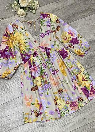 Легкое свободное/оверсайз платье h&m, р.xs-s