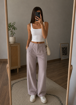 Вельветовые яркие брюки от boohoo
