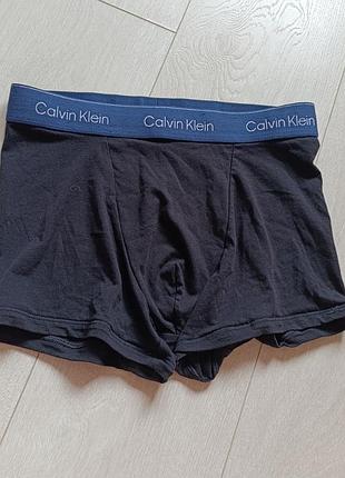 Черные трусы мужские базовые боксерки коттоновые calvin klein s c 8 36 44