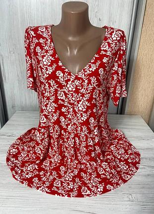 Блуза женская из визкозы от британского бренда marks &amp; spencer размер 14🍁