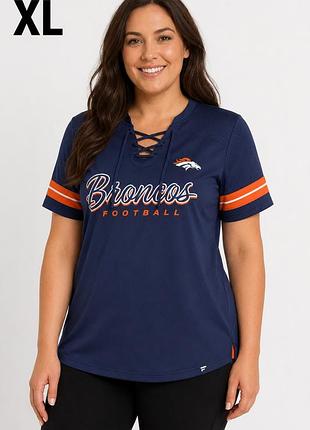 Жіноча футболка fanatics nfl denver broncos football, темно-синя, xl