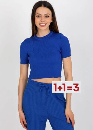 1+1=3 🎁 трикотажна футболка топ у рубчик від primark