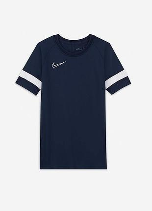 Темно синяя детская спортивная футбольная футболка  nike dri-fit academy 8-10 лет