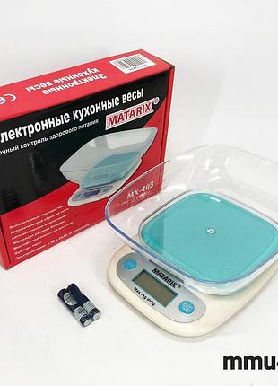 Ваги кухонні matarix mx-403 від 1 грама до 7 кг, точні кухонні ваги для зважування їжі
