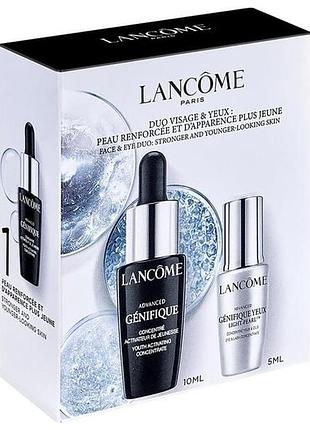 Подарочный набор lancωme advanced génifique face &amp; eye duo (сыворотка-активатор, 10 мл + сыворотка для кожи вокруг глаз, 5 мл)