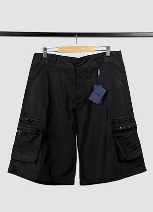 Шорти prada чорного кольору re-nylon multi-pocket cargo