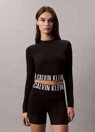 Жіночий топ з підтримкою для грудей і відкритою спиною calvin klein sport intense power mock neck lvgwf5k202 розмір: xs (підійде на s)