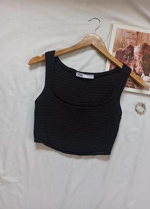 Щільний в'язаний топ zara розмір с