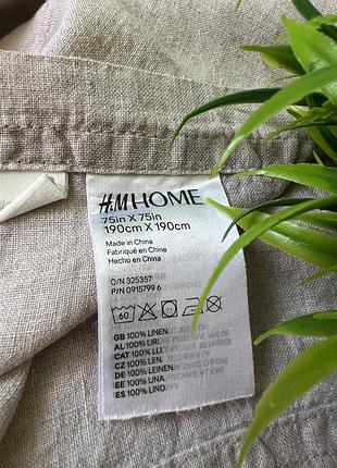 Лляне простирадло 190*190 h&m home