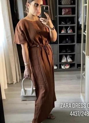 Платье лен zara