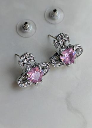 Сережки pink saturn vivienne westwood a+