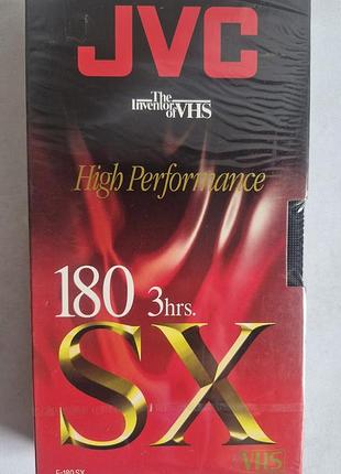 Новая видеокассета vhs jvc sx 180 (high performance) запечатанная, япония