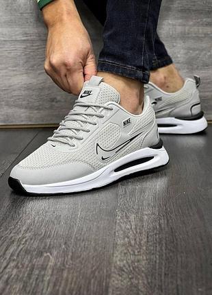 Мужские кроссовки nike бежевые сетка летние весенние / стильные мужские кроссы найк на легкой подошве размер 41