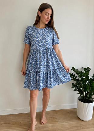 Літня сукня primark cares у квітковий принт, розмір m, віскоза