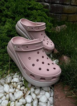Жіночі крокси сабо на платформі classic crush shimmer pink жіночі крокси сабо на платформі crocs crocs crocs