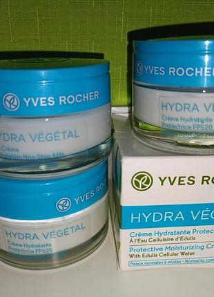Набор гель-крем интенсивное увлажнение 48 часов гидра hydra végétal + крем с spf20 ив роше франция оригинал, срок годности!!
