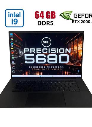 Игровой ноутбук б-класс dell precision 5680 / 16" (1920x1200) ips / intel core i9-13900h (14 (20) ядер по 2.6 - 5.4 ghz) / 64 gb