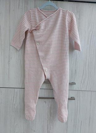 Брендовый теплый человечек matalan для девочки 0-3м