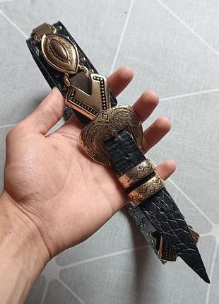 Винтажный кожаный ремень made in italy