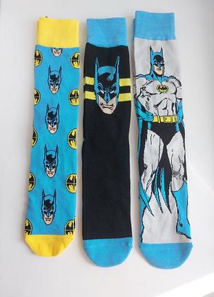 Комплект 3 пары высокие носки batman размер 43-46