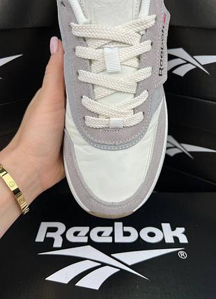 Reebok classic light grey white 2