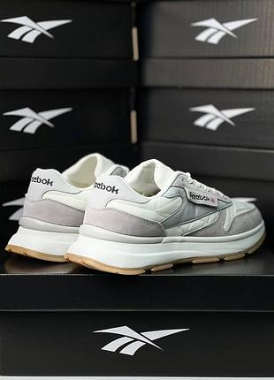 Reebok classic light grey white 5