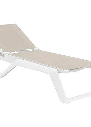 Шезлонг siesta rio pro white taupe