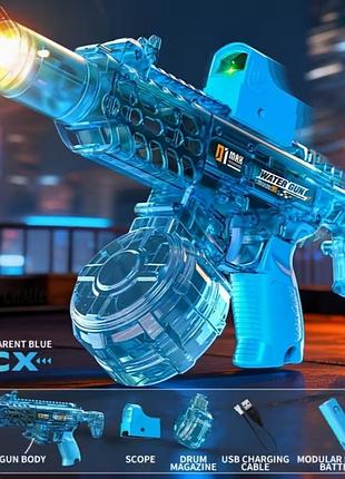 Игрушечный электрический водяной автомат mcx м416 с подсветкой