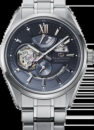 Годинник чоловічий orient star contemporary keshiki re-av0132l00b сталевий корпус сапфірове скло wr 100 м фіолетовий циферблат