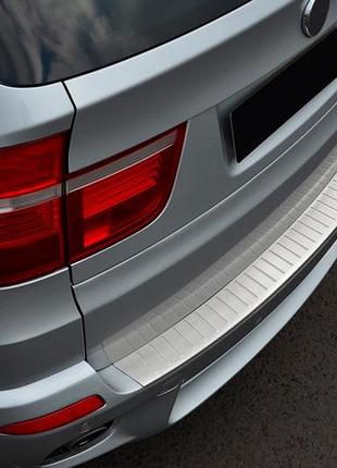 Накладка на задний бампер omsaline (нержавейка) для bmw x5 e70 2007-2013 гг
