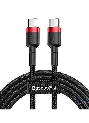 Кабель baseus cafule usb cable type-c-type-c 3a 2m red+black