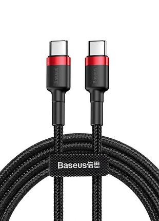 Кабель baseus cafule usb cable type-c-type-c 3a 1m red+black