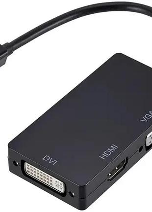 Mini displayport адаптер dvi hdmi vga універсальний перехідник для монітора ноутбука проектора