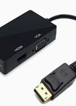 Displayport адаптер dvi hdmi vga смарт перехідник універсальний адаптер для монітора ноутбука проектора