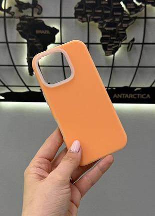 Чохол silicone case чохол з мікрофіброю для iphone 16 pro,чохол-накладка для айфон 16 pro (помаранчевий)